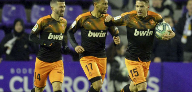 El Valencia celebrando un gol 