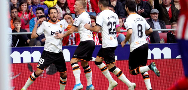 El Valencia celebrando un gol