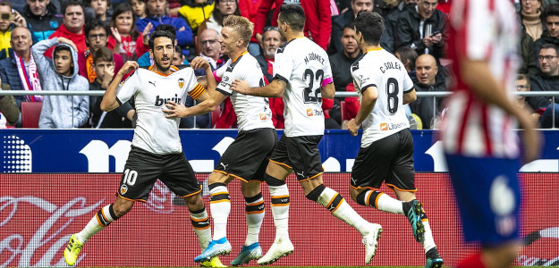 El Valencia celebrando un gol