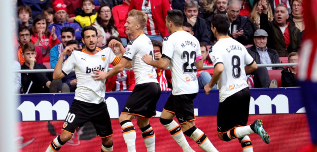 El Valencia celebrando un gol