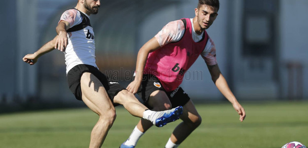 El Valencia entrenando