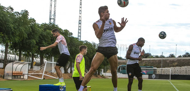 El Valencia entrenando