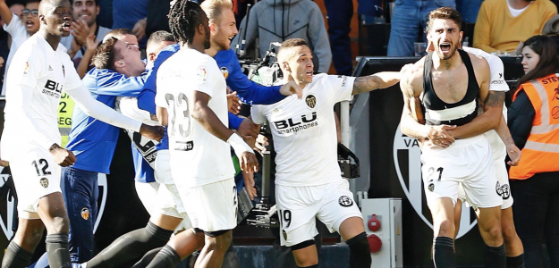 El Mestalla celebrando un gol