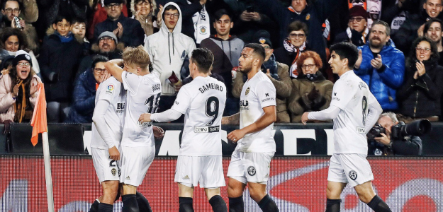 El Mestalla celebrando un gol