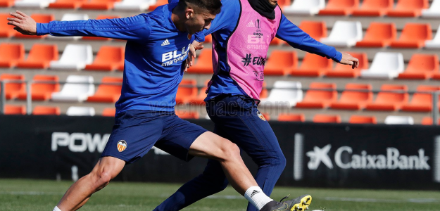 El Valencia entrenando