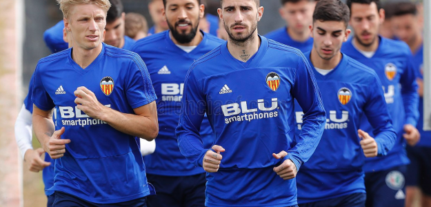 El Valencia entrenando