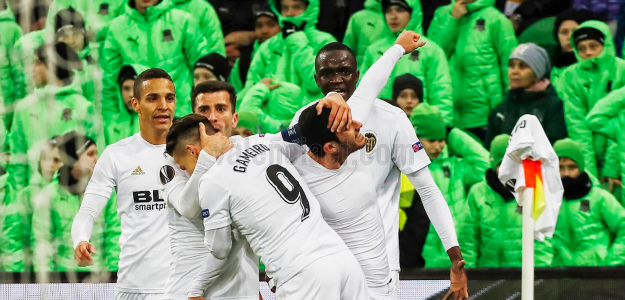 El Valencia celebrando un gol