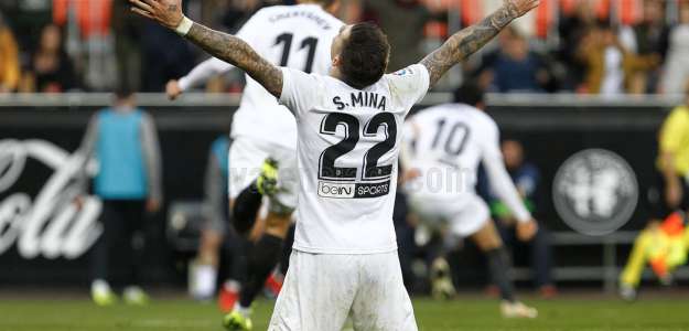 El Valencia celebrando un gol