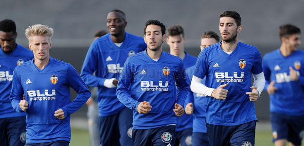 El Valencia durante un entrenamiento