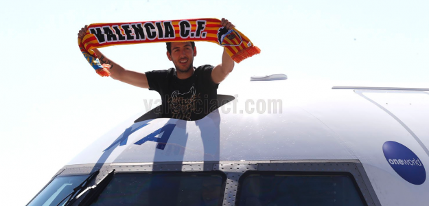 Dani Parejo llegando a Manises