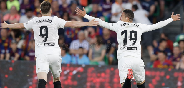 Rodrigo celebrando el 2-0 de Sevilla