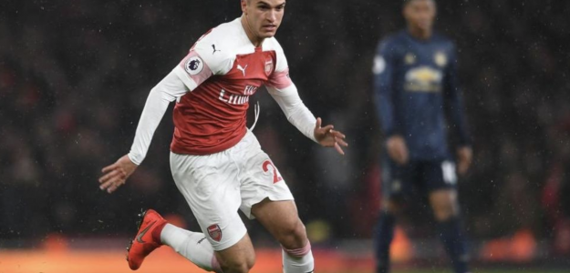 Denis Suárez con el Arsenal