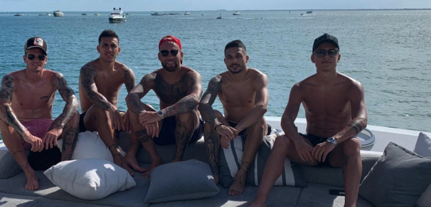 Otamendi y sus amigos en Miami