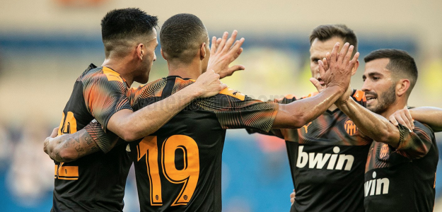 El Valencia celebrando un gol