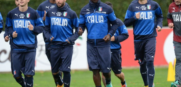 Zaza y Balotelli con Italia