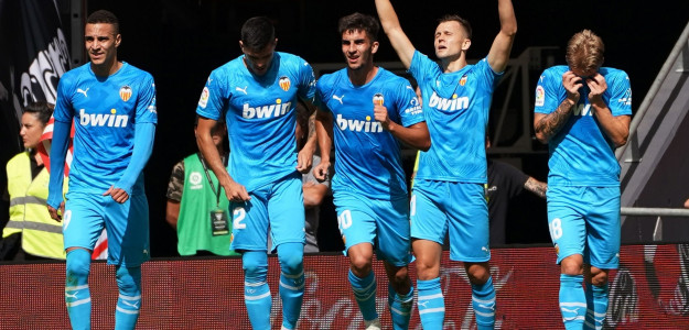 El Valencia celebrando un gol