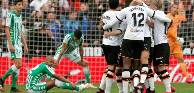 El Valencia celebrando un gol