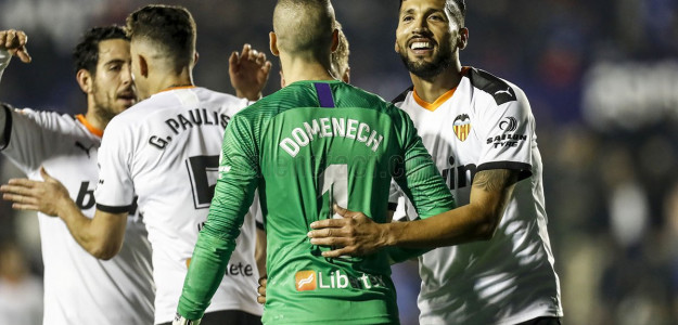 El Valencia celebrando una victoria