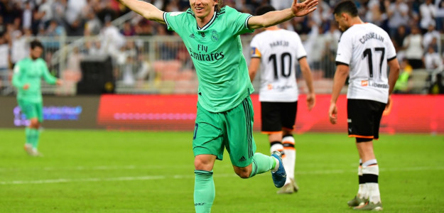 Modric celebra un gol