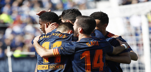 El Valencia celebrando un gol
