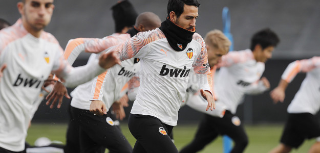 El Valencia entrenando
