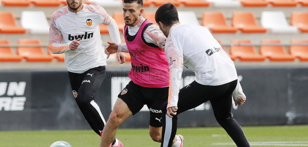 El Valencia entrenando