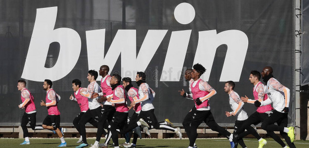 El Valencia entrenando