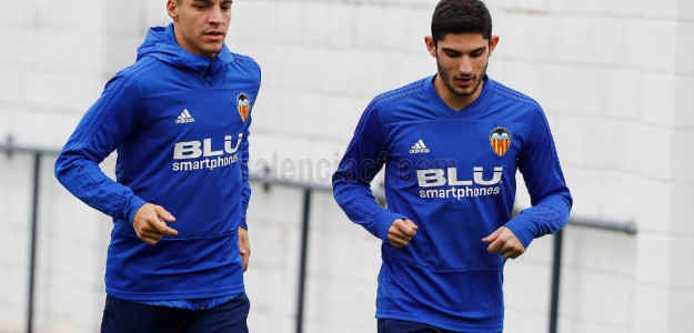 El Valencia entrenando