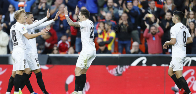 El Mestalla celebrando un gol