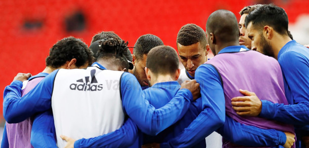 El Valencia entrenando