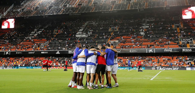 El Valencia entrenando