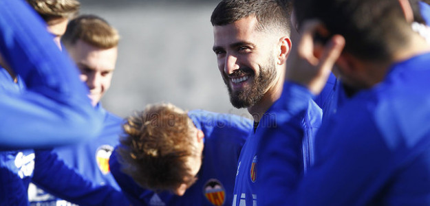 El Valencia entrenando