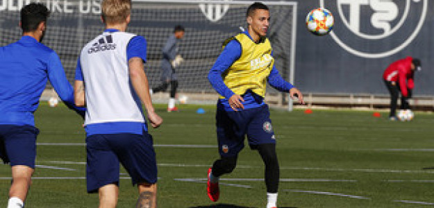 El Valencia entrenando