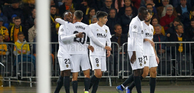 El Mestalla celebrando un gol