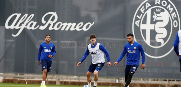 El Valencia entrenando