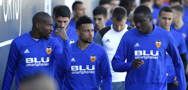 El Valencia entrenando