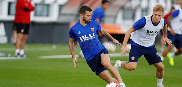 El Valencia entrenando