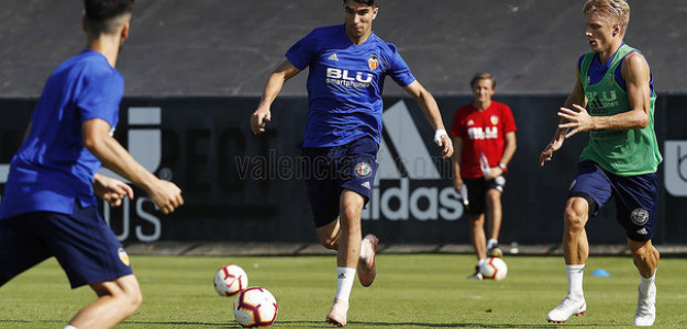 El Valencia entrenando