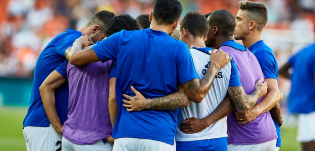 El Valencia entrenando