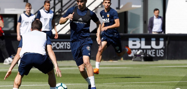 El Valencia entrenando