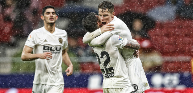 El Valencia celebrando un gol