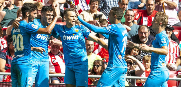 El Valencia celebrando un gol