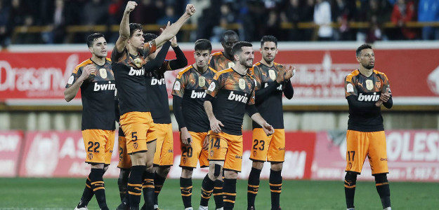 El Valencia celebra un gol 