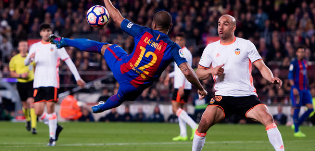 Rafinha contra el Valencia