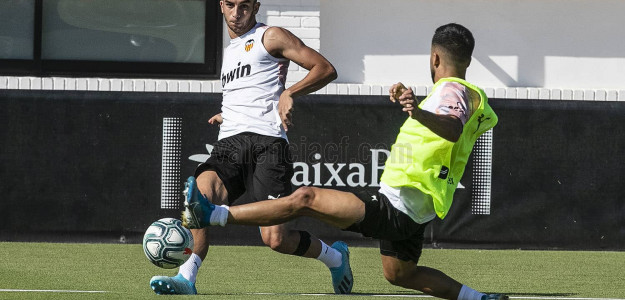 El Valencia entrenando