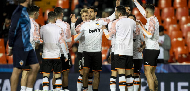 El Valencia entrenando