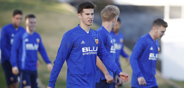 El Valencia entrenando