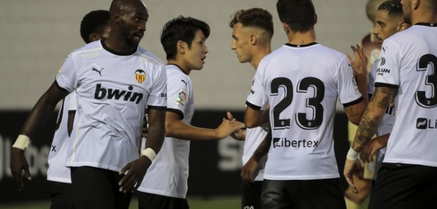El Valencia celebrando un gol