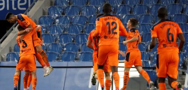 El Valencia celebrando un gol