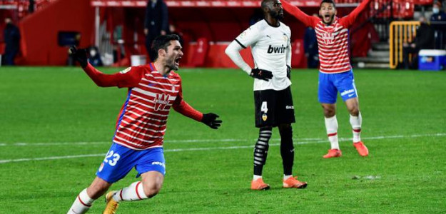 El Valencia encajando un gol